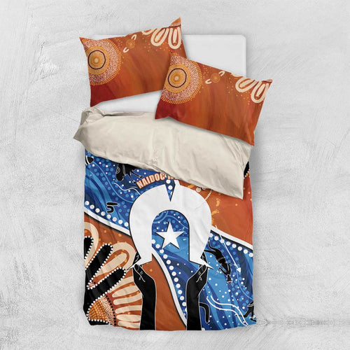50 Years Of Deadly NAIDOC Week 2026 Bedding Set Torres Strait Dhari Aboriginal Art