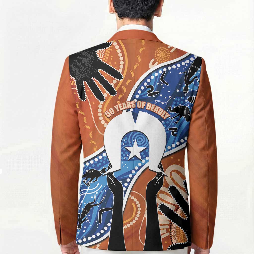 50 Years Of Deadly NAIDOC Week 2026 Blazer Torres Strait Dhari Aboriginal Art