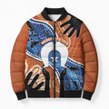 50 Years Of Deadly NAIDOC Week 2026 Bomber Puffer Jacket Torres Strait Dhari Aboriginal Art