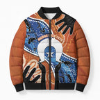 50 Years Of Deadly NAIDOC Week 2026 Bomber Puffer Jacket Torres Strait Dhari Aboriginal Art
