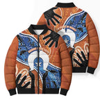 50 Years Of Deadly NAIDOC Week 2026 Bomber Puffer Jacket Torres Strait Dhari Aboriginal Art