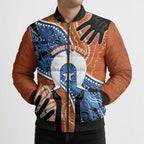 50 Years Of Deadly NAIDOC Week 2026 Bomber Puffer Jacket Torres Strait Dhari Aboriginal Art