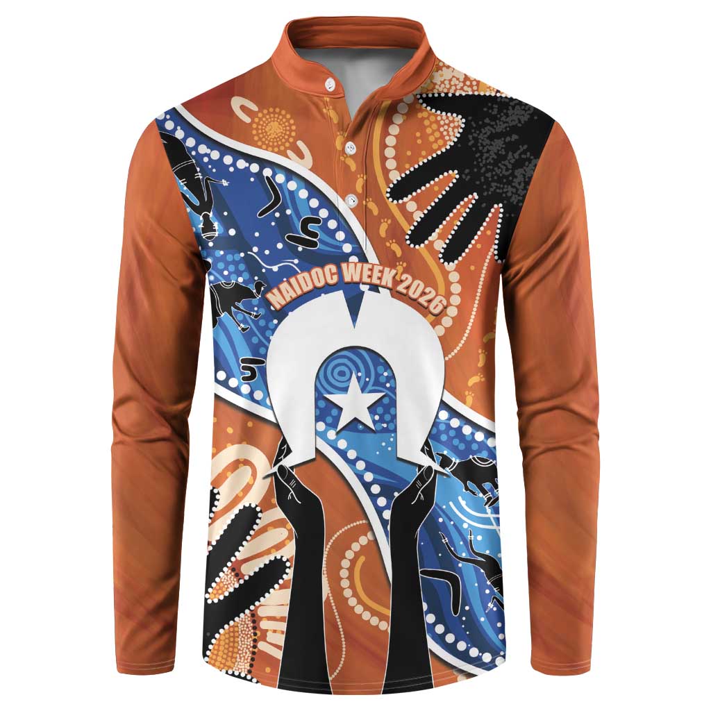 50 Years Of Deadly NAIDOC Week 2026 Button Sweatshirt Torres Strait Dhari Aboriginal Art