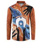 50 Years Of Deadly NAIDOC Week 2026 Button Sweatshirt Torres Strait Dhari Aboriginal Art