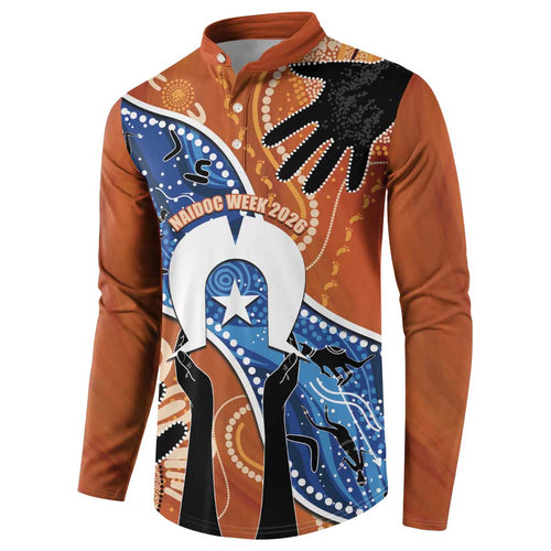 50 Years Of Deadly NAIDOC Week 2026 Button Sweatshirt Torres Strait Dhari Aboriginal Art