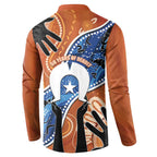 50 Years Of Deadly NAIDOC Week 2026 Button Sweatshirt Torres Strait Dhari Aboriginal Art