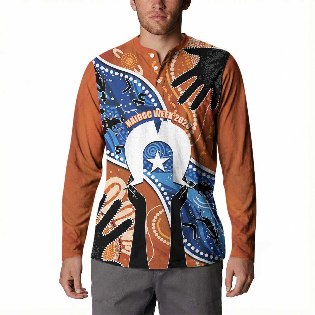 50 Years Of Deadly NAIDOC Week 2026 Button Sweatshirt Torres Strait Dhari Aboriginal Art
