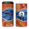 50 Years Of Deadly NAIDOC Week 2026 4 in 1 Can Cooler Tumbler Torres Strait Dhari Aboriginal Art