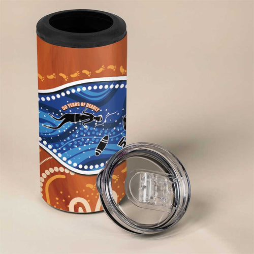 50 Years Of Deadly NAIDOC Week 2026 4 in 1 Can Cooler Tumbler Torres Strait Dhari Aboriginal Art
