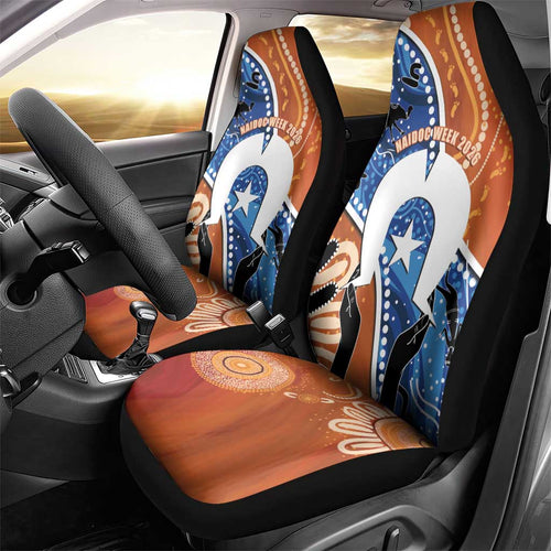 50 Years Of Deadly NAIDOC Week 2026 Car Seat Cover Torres Strait Dhari Aboriginal Art