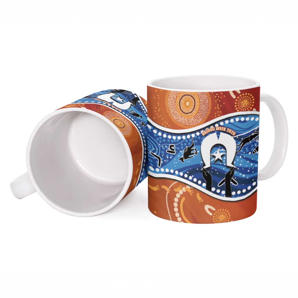 50 Years Of Deadly NAIDOC Week 2026 Ceramic Mug Torres Strait Dhari Aboriginal Art