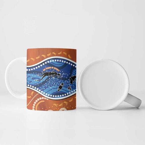 50 Years Of Deadly NAIDOC Week 2026 Ceramic Mug Torres Strait Dhari Aboriginal Art