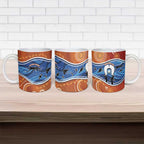 50 Years Of Deadly NAIDOC Week 2026 Ceramic Mug Torres Strait Dhari Aboriginal Art