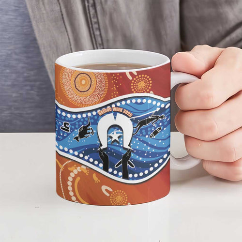 50 Years Of Deadly NAIDOC Week 2026 Ceramic Mug Torres Strait Dhari Aboriginal Art