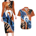 50 Years Of Deadly NAIDOC Week 2026 Couples Matching Long Sleeve Bodycon Dress and Hawaiian Shirt Torres Strait Dhari Aboriginal Art