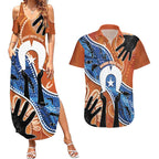 50 Years Of Deadly NAIDOC Week 2026 Couples Matching Summer Maxi Dress and Hawaiian Shirt Torres Strait Dhari Aboriginal Art