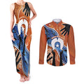 50 Years Of Deadly NAIDOC Week 2026 Couples Matching Tank Maxi Dress and Long Sleeve Button Shirt Torres Strait Dhari Aboriginal Art