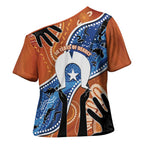 50 Years Of Deadly NAIDOC Week 2026 Cross Shoulder Shirt Torres Strait Dhari Aboriginal Art