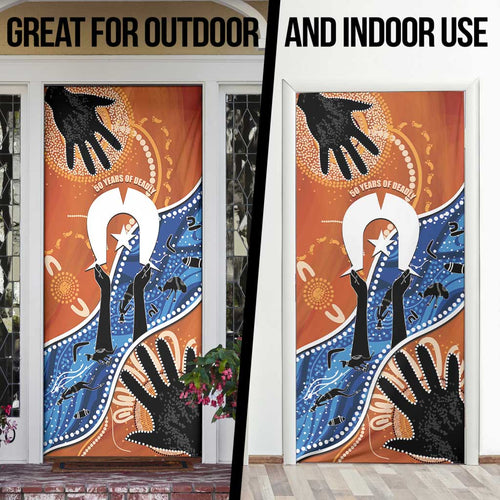 50 Years Of Deadly NAIDOC Week 2026 Door Cover Torres Strait Dhari Aboriginal Art