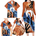 50 Years Of Deadly NAIDOC Week 2026 Family Matching Long Sleeve Bodycon Dress and Hawaiian Shirt Torres Strait Dhari Aboriginal Art