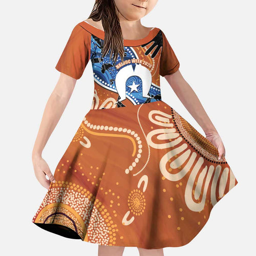 50 Years Of Deadly NAIDOC Week 2026 Family Matching Long Sleeve Bodycon Dress and Hawaiian Shirt Torres Strait Dhari Aboriginal Art