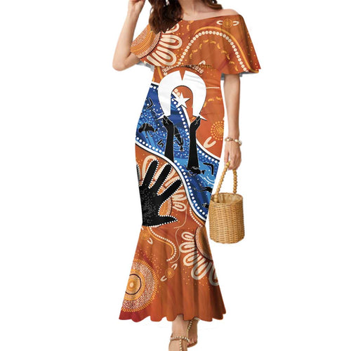 50 Years Of Deadly NAIDOC Week 2026 Family Matching Mermaid Dress and Hawaiian Shirt Torres Strait Dhari Aboriginal Art