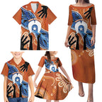 50 Years Of Deadly NAIDOC Week 2026 Family Matching Puletasi and Hawaiian Shirt Torres Strait Dhari Aboriginal Art