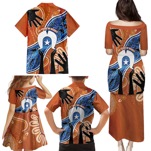 50 Years Of Deadly NAIDOC Week 2026 Family Matching Puletasi and Hawaiian Shirt Torres Strait Dhari Aboriginal Art