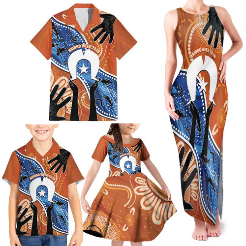50 Years Of Deadly NAIDOC Week 2026 Family Matching Tank Maxi Dress and Hawaiian Shirt Torres Strait Dhari Aboriginal Art