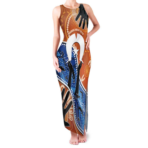 50 Years Of Deadly NAIDOC Week 2026 Family Matching Tank Maxi Dress and Hawaiian Shirt Torres Strait Dhari Aboriginal Art