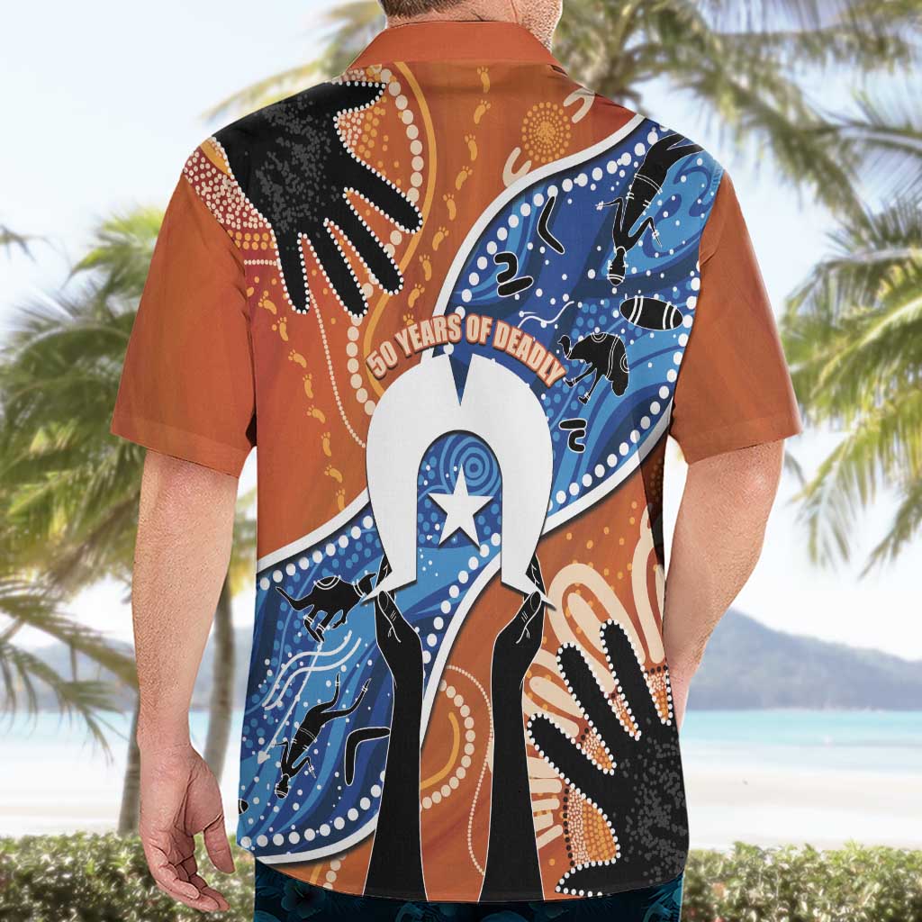 50 Years Of Deadly NAIDOC Week 2026 Hawaiian Shirt Torres Strait Dhari Aboriginal Art