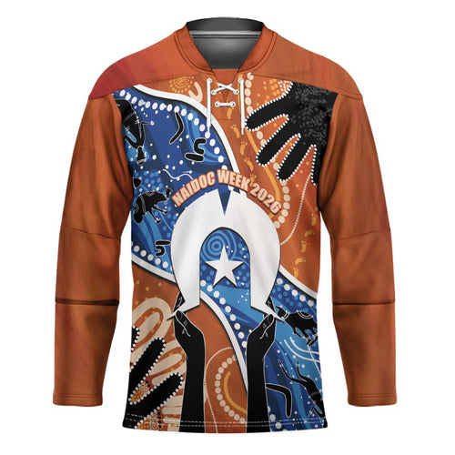 50 Years Of Deadly NAIDOC Week 2026 Hockey Jersey Torres Strait Dhari Aboriginal Art