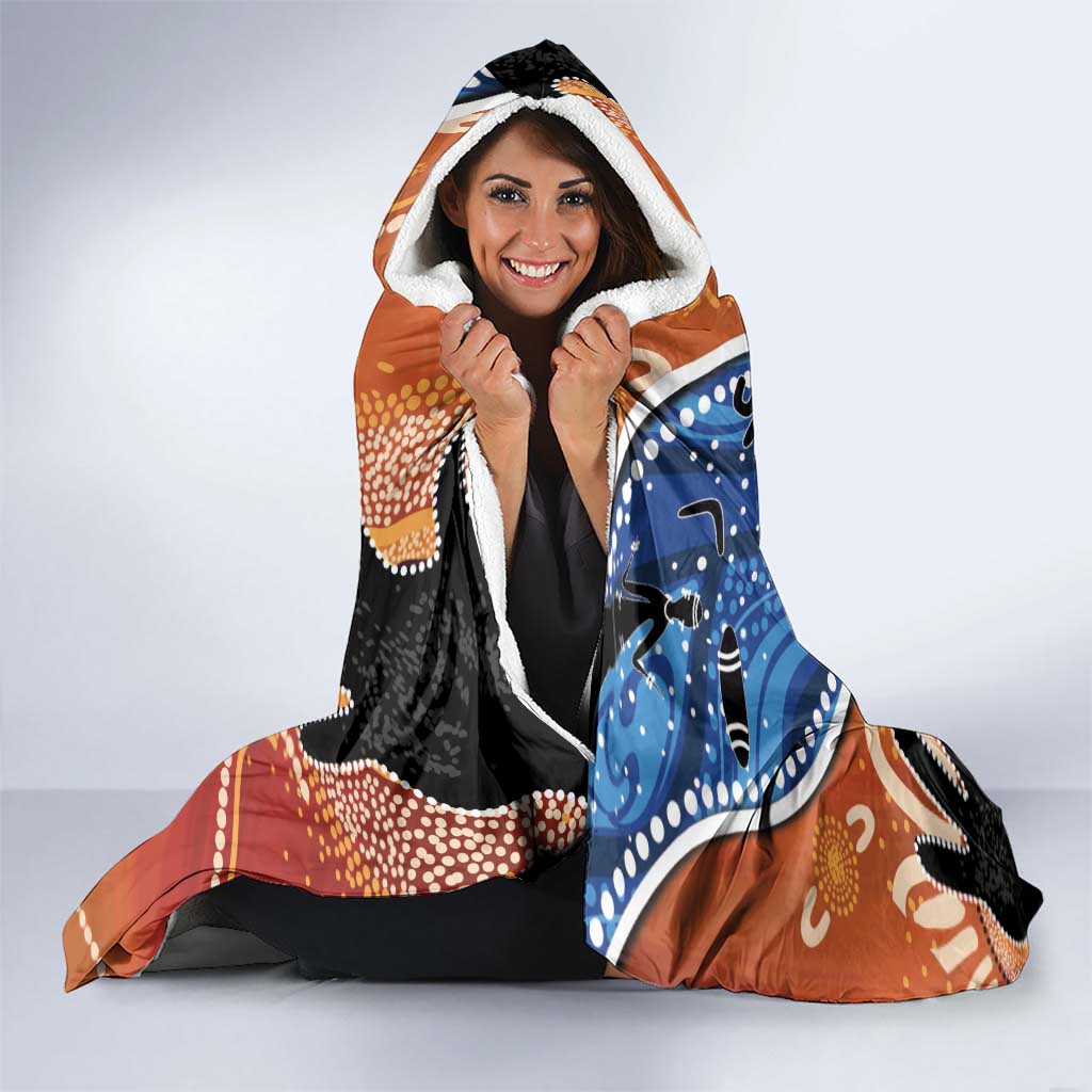 50 Years Of Deadly NAIDOC Week 2026 Hooded Blanket Torres Strait Dhari Aboriginal Art