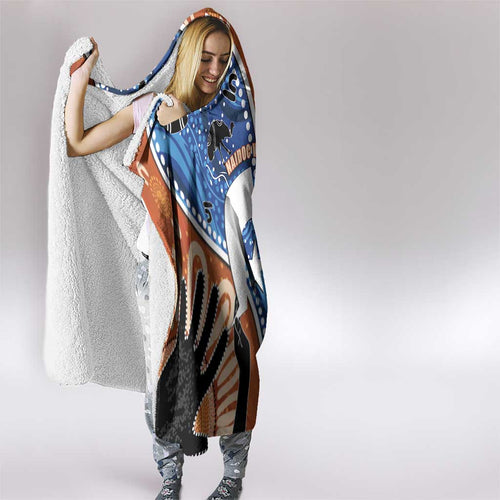 50 Years Of Deadly NAIDOC Week 2026 Hooded Blanket Torres Strait Dhari Aboriginal Art