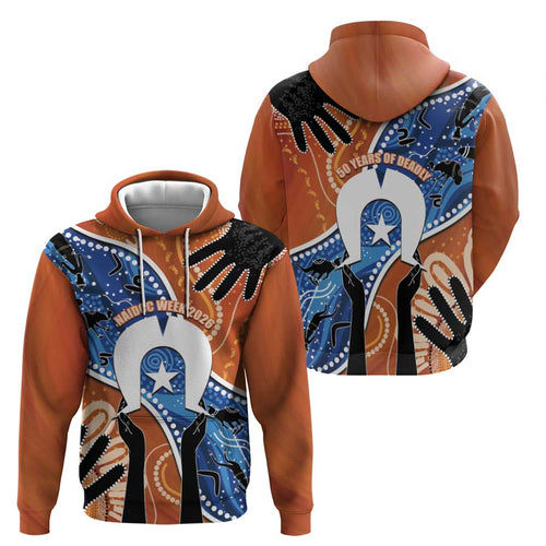 50 Years Of Deadly NAIDOC Week 2026 Hoodie Torres Strait Dhari Aboriginal Art
