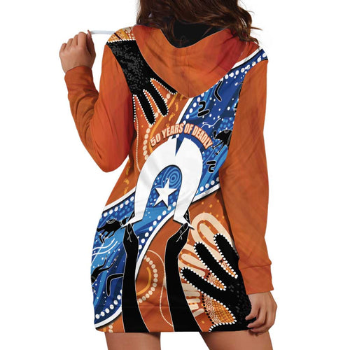 50 Years Of Deadly NAIDOC Week 2026 Hoodie Dress Torres Strait Dhari Aboriginal Art