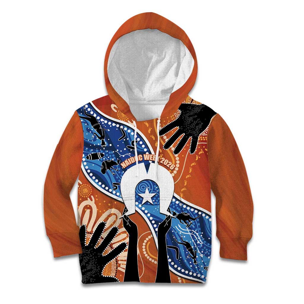 50 Years Of Deadly NAIDOC Week 2026 Kid Hoodie Torres Strait Dhari Aboriginal Art