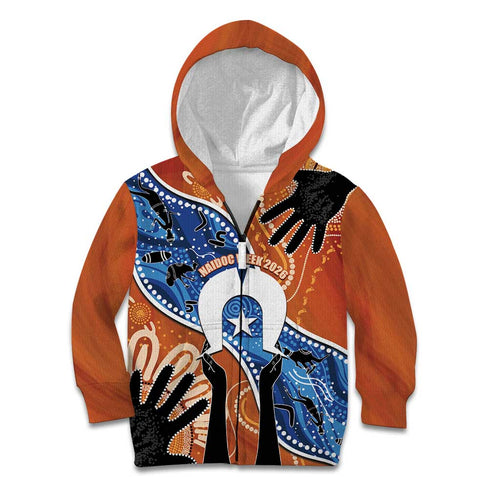 50 Years Of Deadly NAIDOC Week 2026 Kid Hoodie Torres Strait Dhari Aboriginal Art