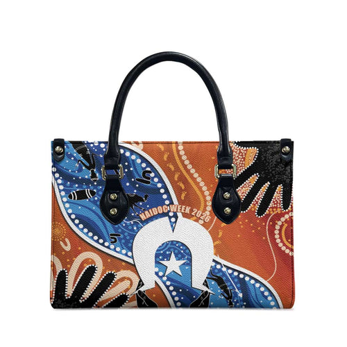 50 Years Of Deadly NAIDOC Week 2026 Leather Bag Torres Strait Dhari Aboriginal Art