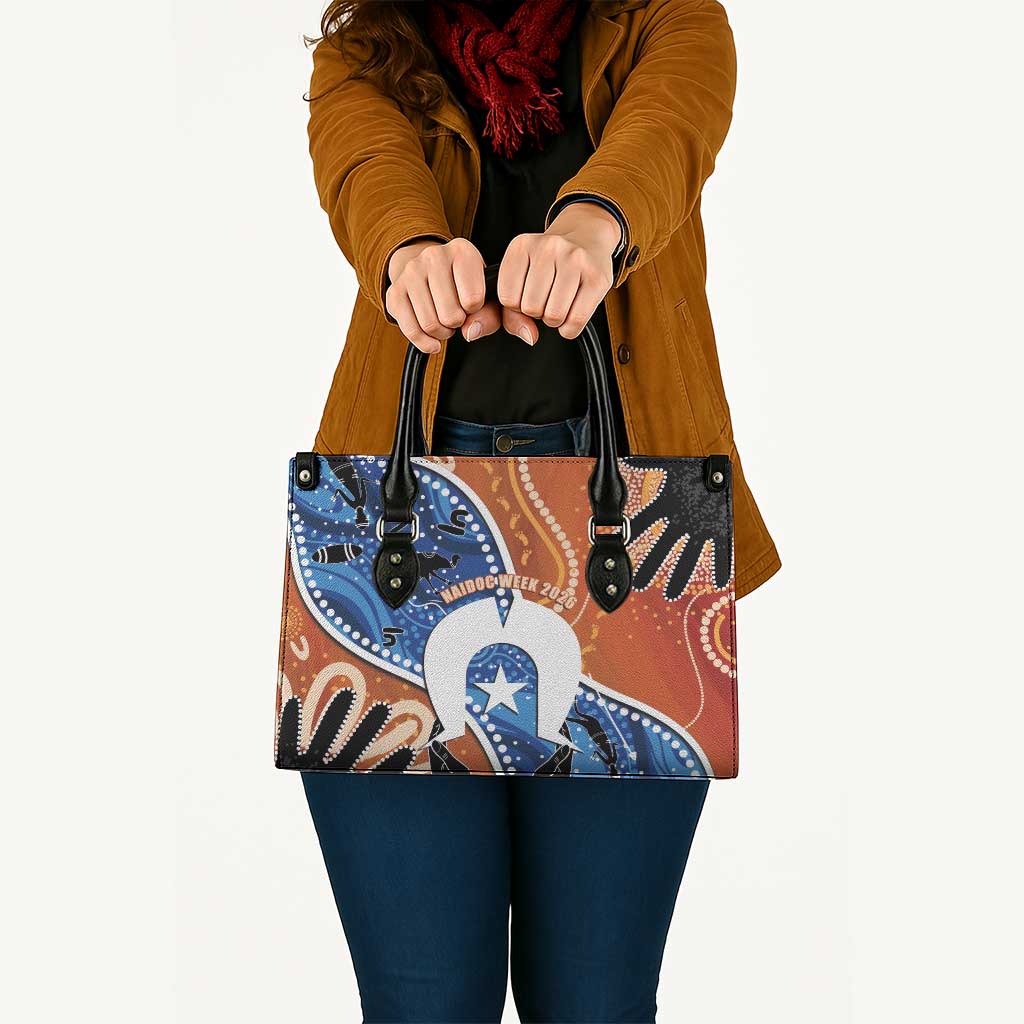 50 Years Of Deadly NAIDOC Week 2026 Leather Bag Torres Strait Dhari Aboriginal Art