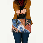 50 Years Of Deadly NAIDOC Week 2026 Leather Bag Torres Strait Dhari Aboriginal Art