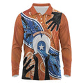 50 Years Of Deadly NAIDOC Week 2026 Long Sleeve Polo Shirt Torres Strait Dhari Aboriginal Art