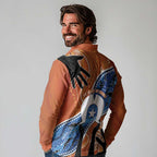 50 Years Of Deadly NAIDOC Week 2026 Long Sleeve Polo Shirt Torres Strait Dhari Aboriginal Art