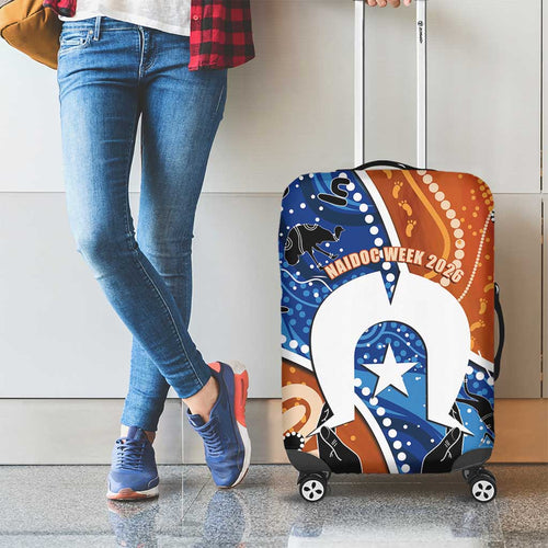 50 Years Of Deadly NAIDOC Week 2026 Luggage Cover Torres Strait Dhari Aboriginal Art
