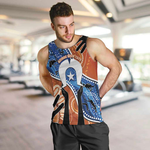 50 Years Of Deadly NAIDOC Week 2026 Men Tank Top Torres Strait Dhari Aboriginal Art