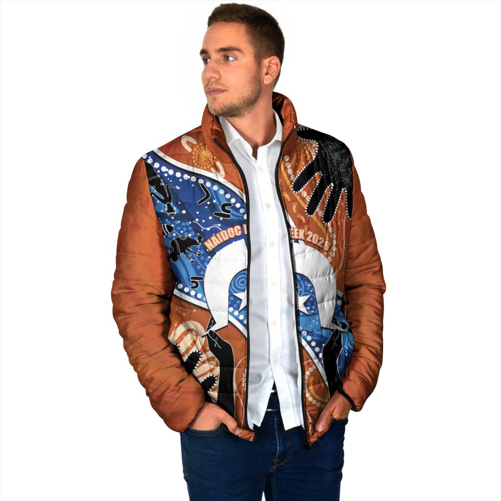 50 Years Of Deadly NAIDOC Week 2026 Padded Jacket Torres Strait Dhari Aboriginal Art