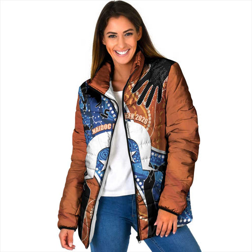 50 Years Of Deadly NAIDOC Week 2026 Padded Jacket Torres Strait Dhari Aboriginal Art