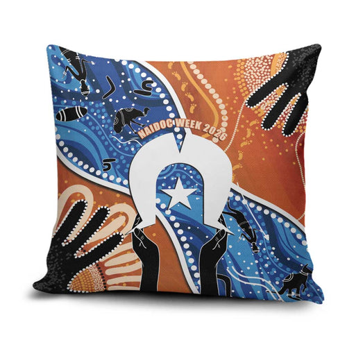 50 Years Of Deadly NAIDOC Week 2026 Pillow Cover Torres Strait Dhari Aboriginal Art