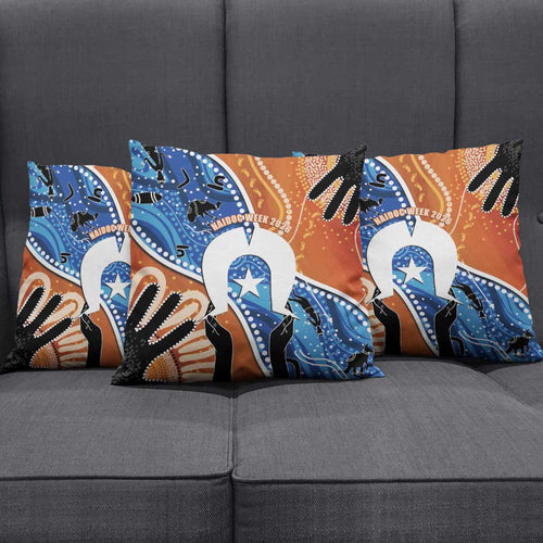 50 Years Of Deadly NAIDOC Week 2026 Pillow Cover Torres Strait Dhari Aboriginal Art