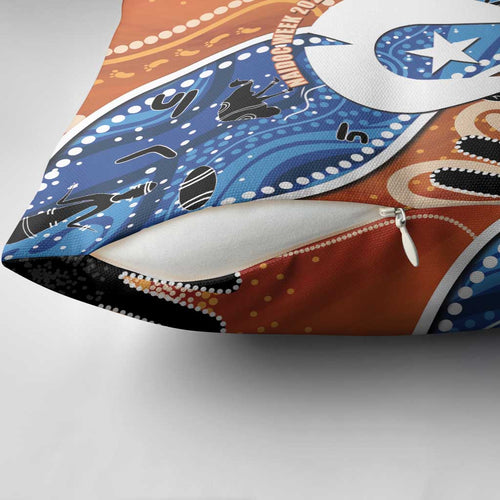 50 Years Of Deadly NAIDOC Week 2026 Pillow Cover Torres Strait Dhari Aboriginal Art